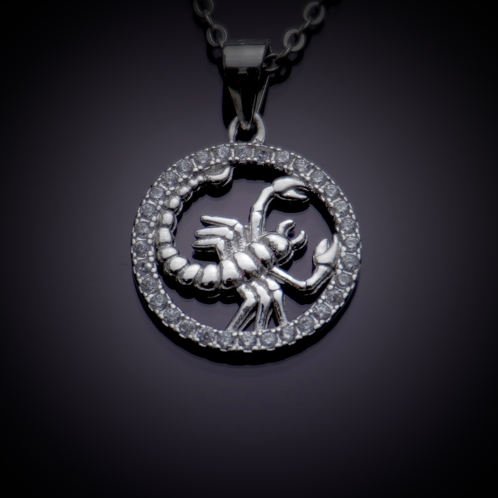 thumbnail image 2 of Pandora Sterling Silver Sparkling Scorpio Zodiac Charm – Genuine 925 Silver Bead 798430C01 2 of 4